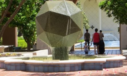 Cal Tech polyhedron fountain