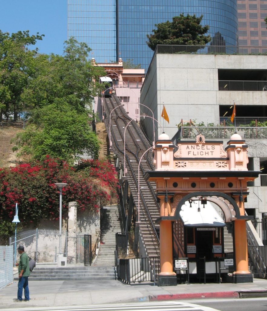 Angels Flight lower terminal Los Angeles