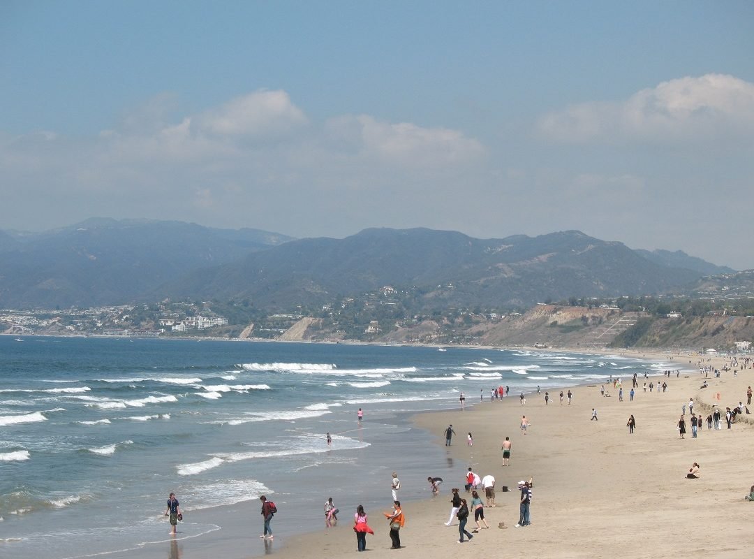 Santa Monica beach looking toward Malibu