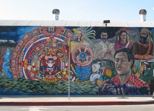 cesar chavez mural highland park