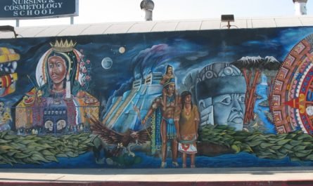 Latino mural Highland Park Los Angeles