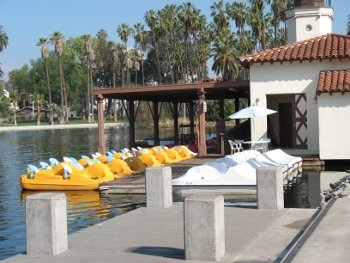 Paddleboats at Echo Park Lake
