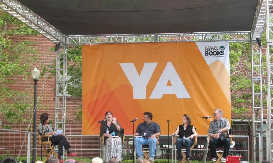 See photos of the L.A. Festival of Books: C-Span, crime writers, typewriters, fruit hats and–Yes!–real books