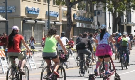bicyclists at CicLAvia 2014