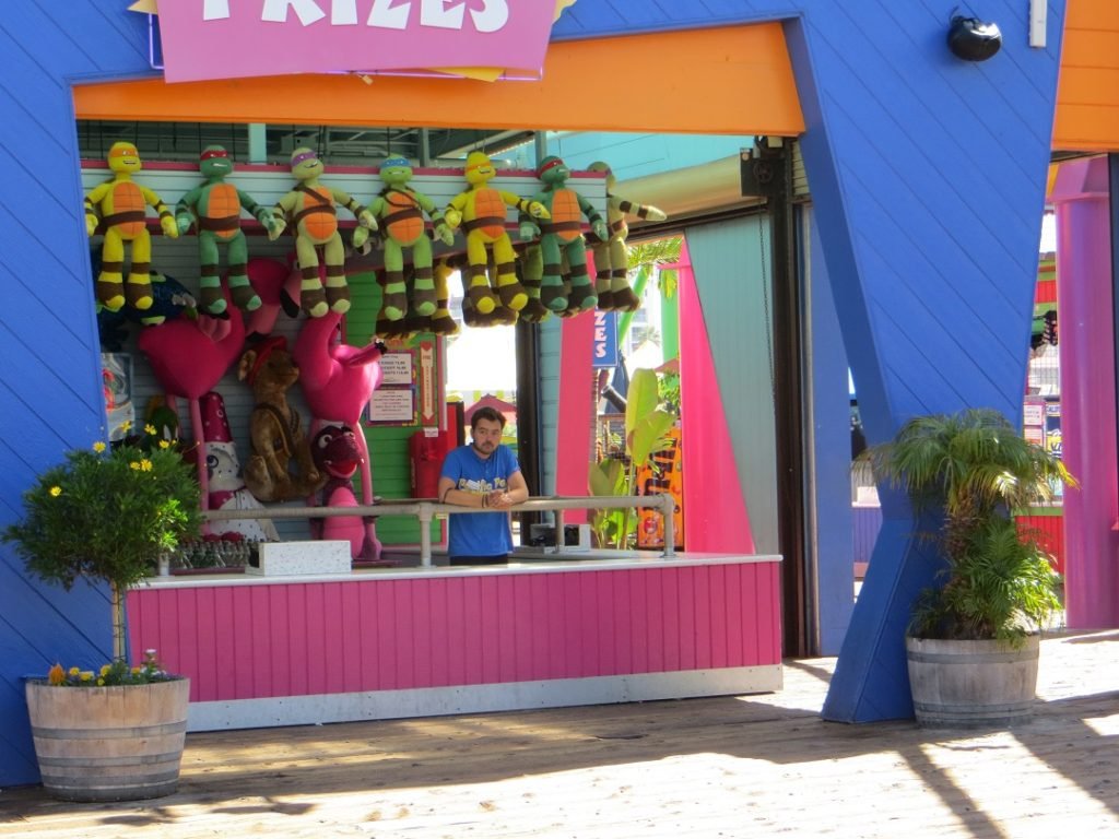 booth at Santa Monica Pier Funzone