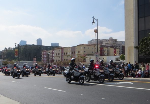 LAPD motorcucle drill team