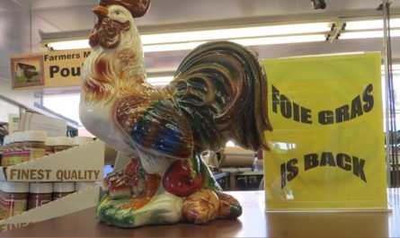 Foie Gras sign Ceramic rooster Farmers Market Los Angeles