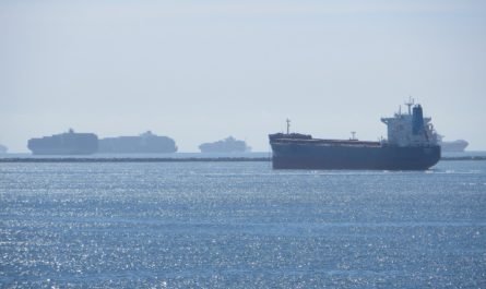 Oil tankers offshore 2015 Long Beach harbor