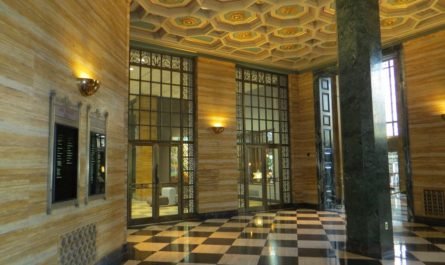 entrance One Bunker Hill building downtown Los Angeles