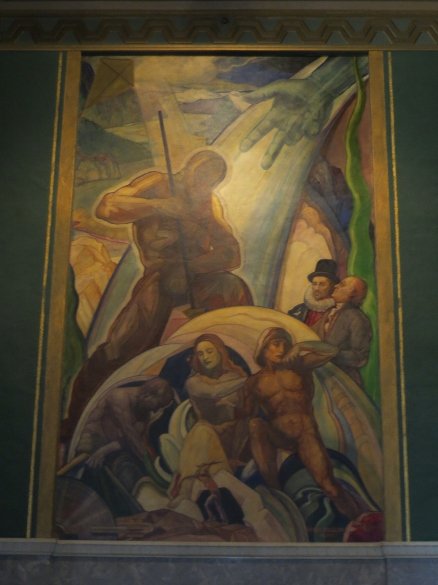 So. Cal Edition mural at One bunker Hill building