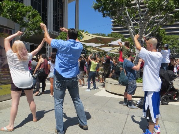 3 dancers at National Dance Day