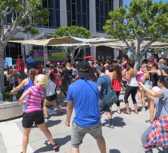 WArming up at the National Dance Day event