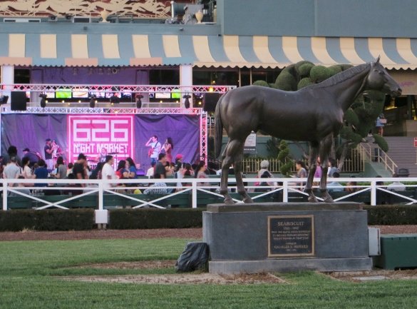 Seabiscuit and stage at Night Market