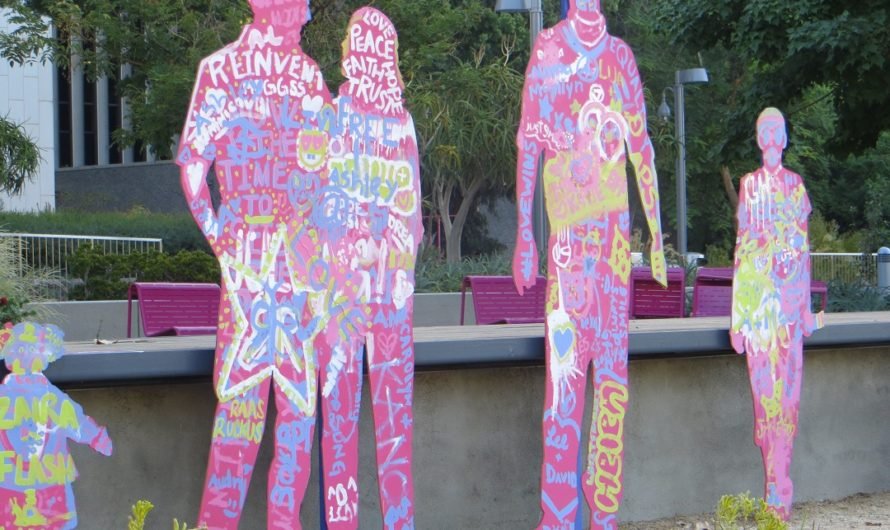 Flying men, pink balls and a fountain on the way to the new Broad Museum