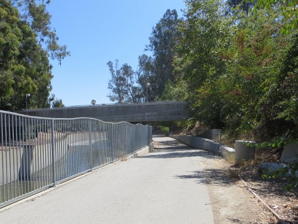 pedestrian bridge over L.A. River