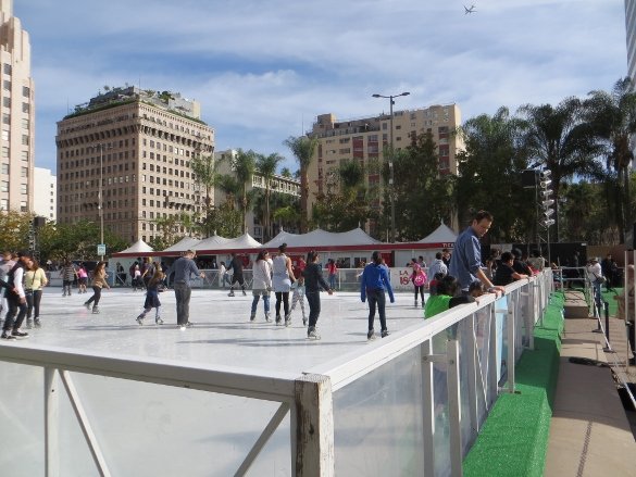 ice skating at Pershing Square 2015