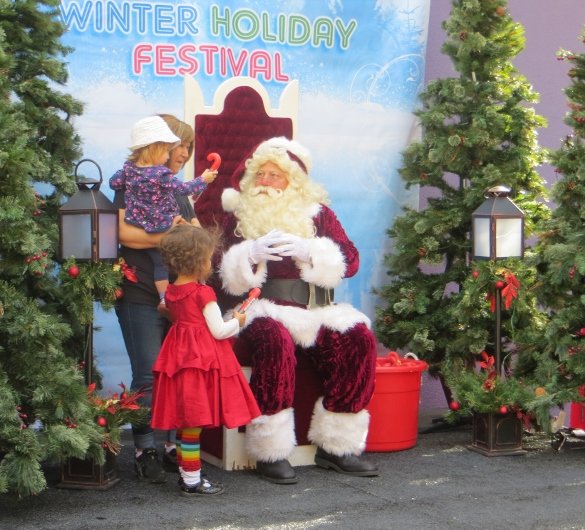 Caroling in Spanish, ice skating, sledding and Santa, too, in downtown L.A.