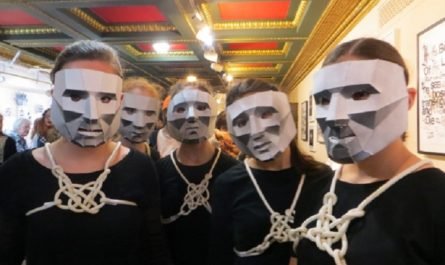 last book store masked figures