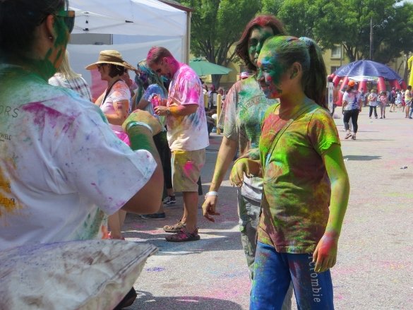See the celebration of the Indian Festival of Colors in South Pasadena