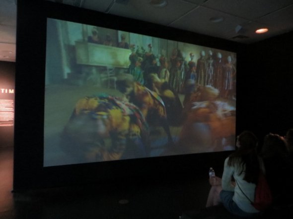An astonishing video at LACMA shows European court dancers in tribal fabrics