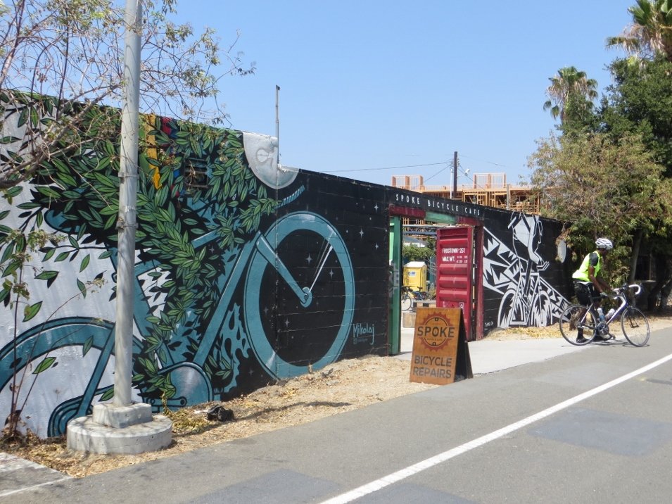 spoke bicycle cafe Los Angeles River