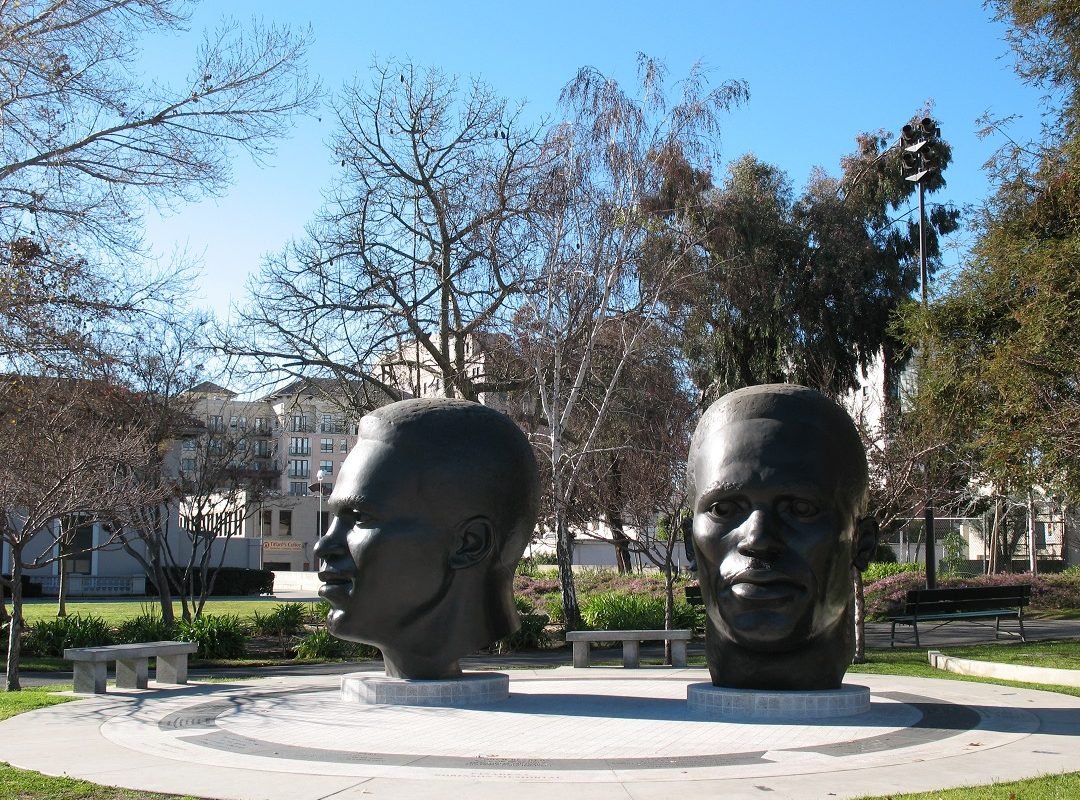 Jackie Robinson sculpture Pasadena City Hall
