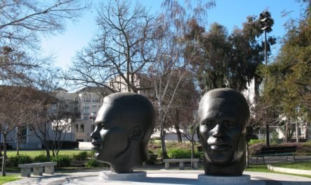 Jackie Robinson sculpture Pasadena City Hall