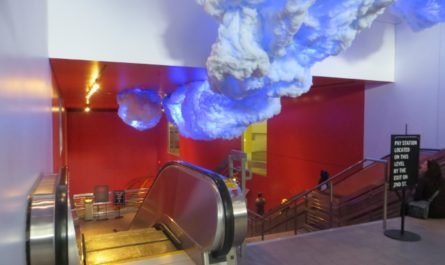 clouds inside disney hall