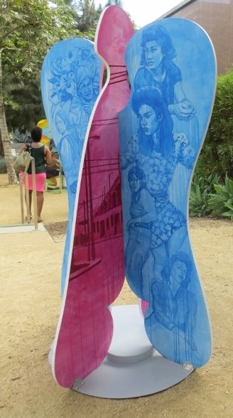 blue pink women angel