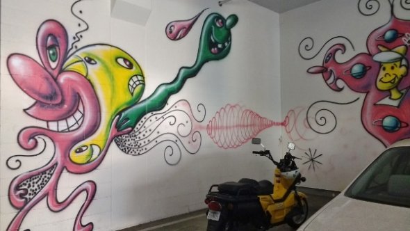 See the Scharf garage at the Pasadena Museum of California Art
