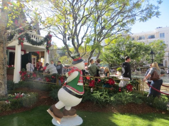 A small town Christmas in an artificial village