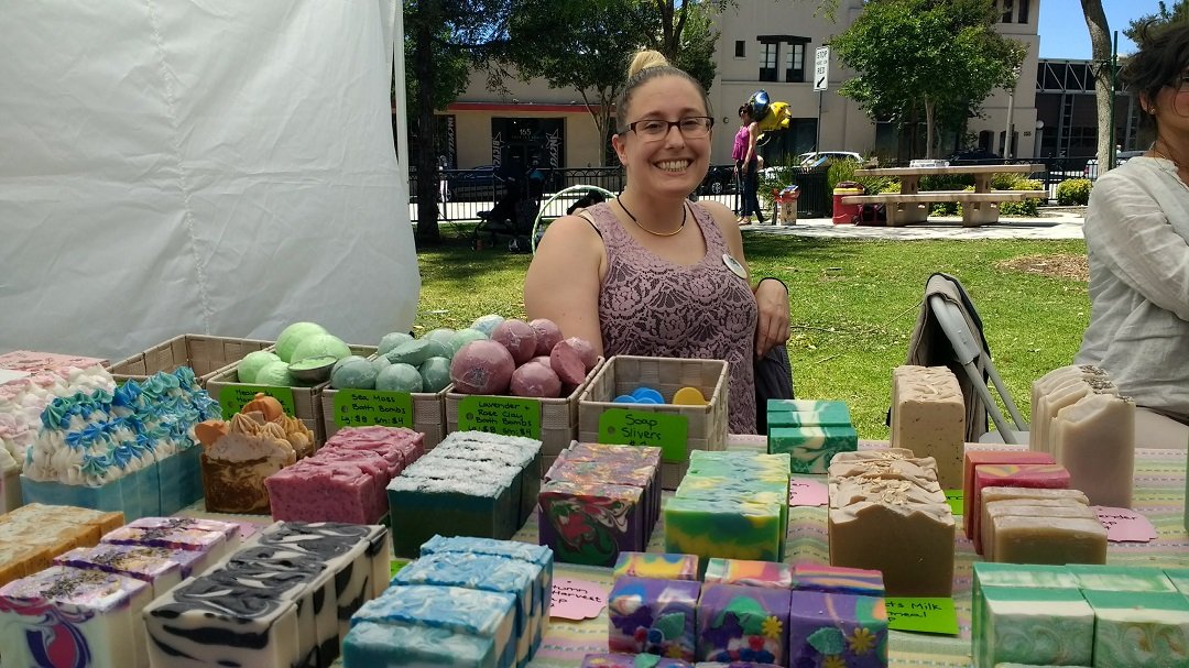 soap maker at Jackalope Fair 2017
