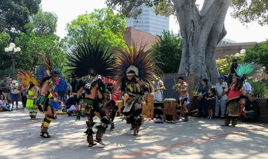 Aztec Fire Dancers perform at the Blessing of the Animals celebration