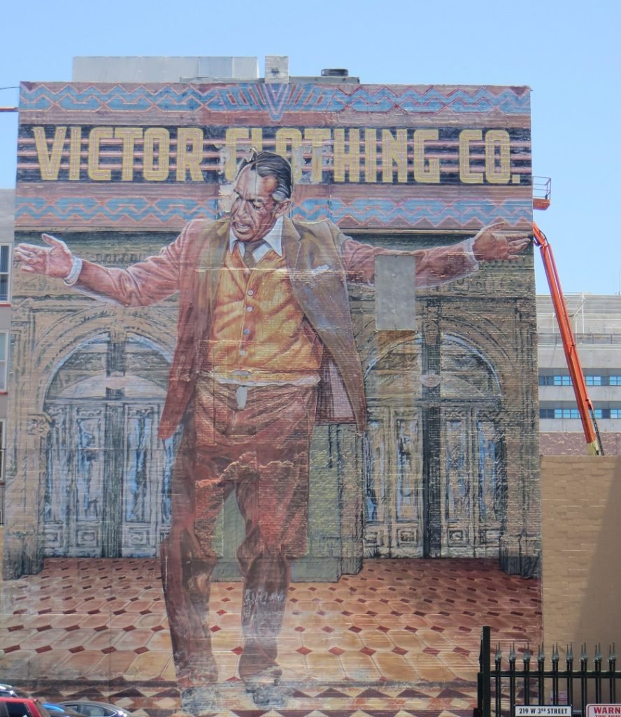 Anthony Quin as Zorba mural faded