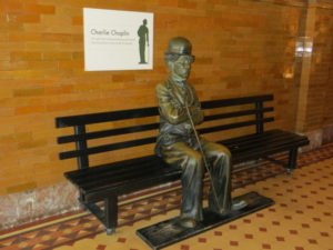 ChArlie Chaplin statue at Bradbury