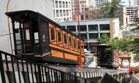 Angels Flight rail cars Los Angeles