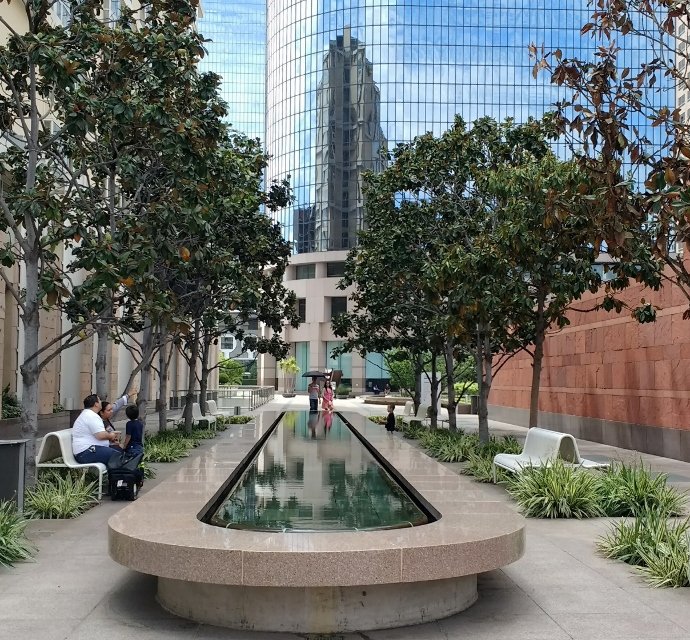 reflecting pool by MOCA Los Angeles 2017