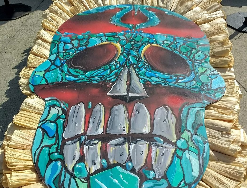 painted skull day of the dead