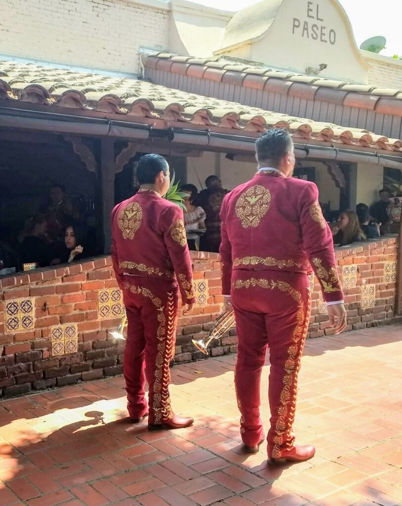 2 mariachis on Olvera street Los Angeles