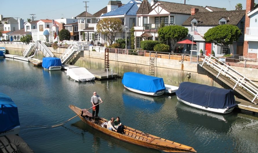 Strolling along the Rivo Canal on Naples Island Long Beach